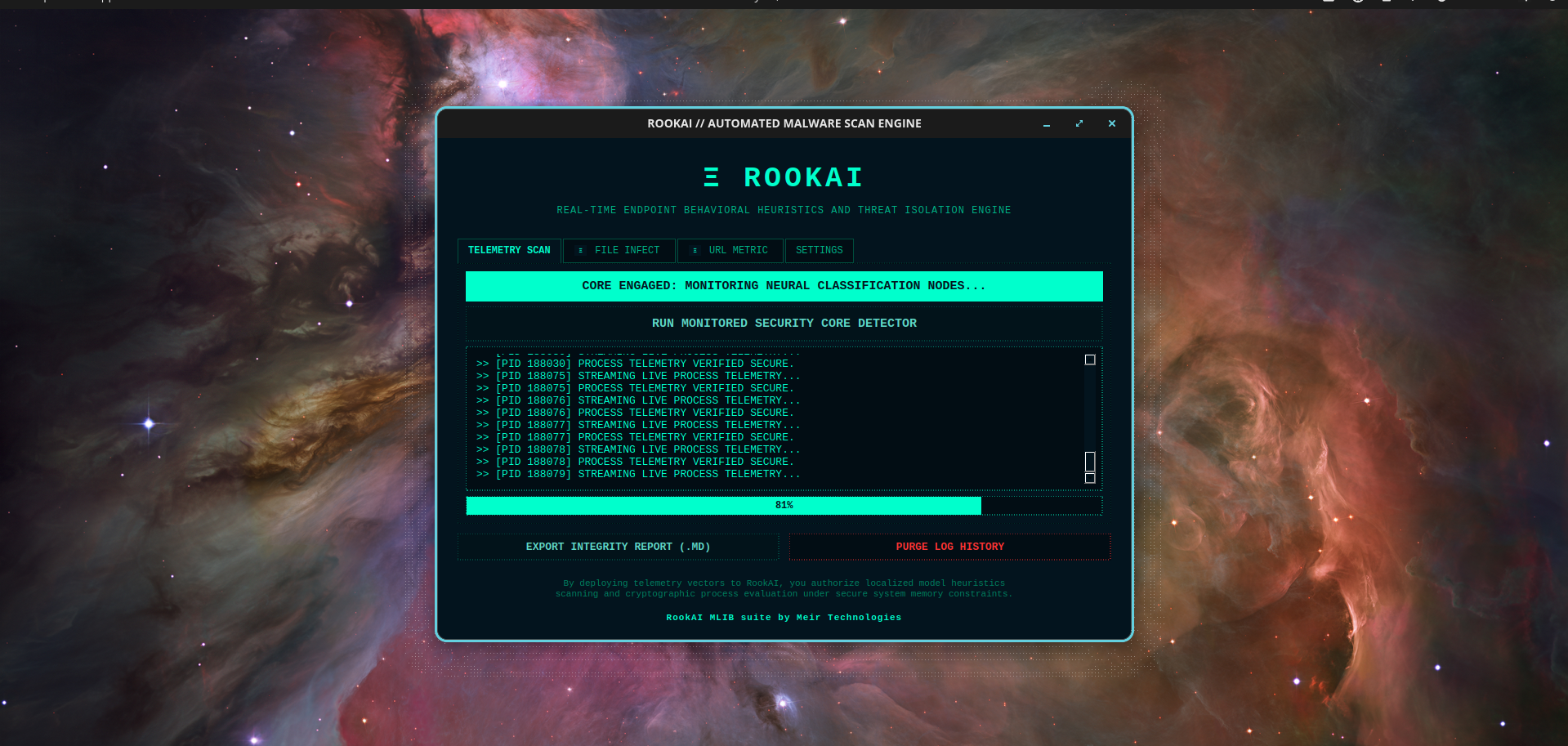RookAV Real-Time Telemetry Scanner